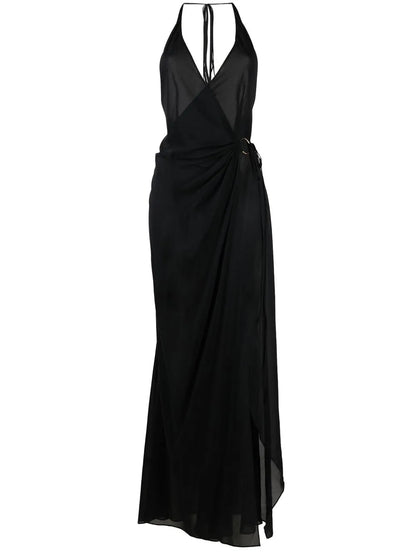 Semi-Sheer Sleeveless Maxi Dress