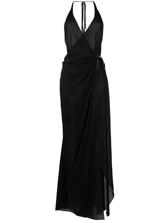 Semi-Sheer Sleeveless Maxi Dress