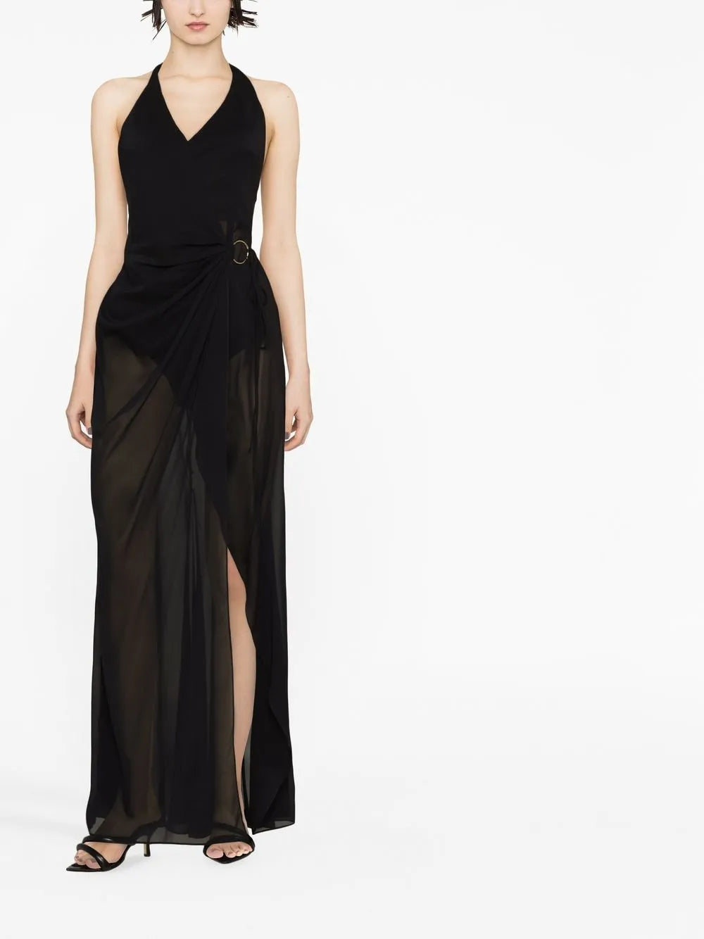 Semi-Sheer Sleeveless Maxi Dress