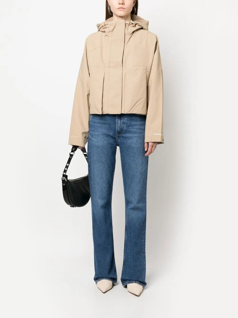 Drawstring-Hood Rain Jacket