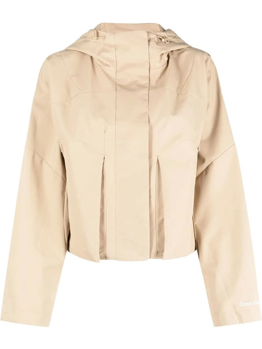 Drawstring-Hood Rain Jacket