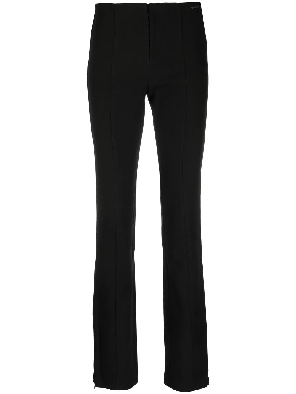 Embroidered-Logo High-Waist Trousers
