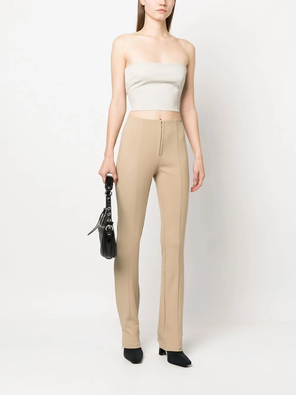 Slim-Cut High-Waist Trousers