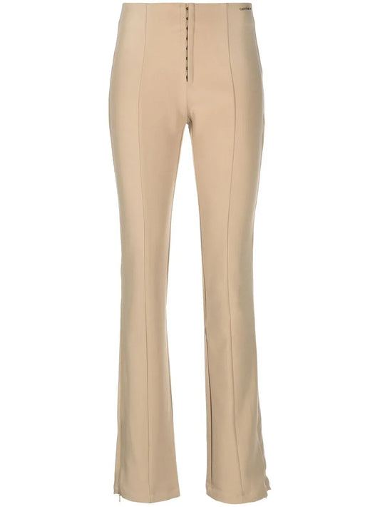 Slim-Cut High-Waist Trousers