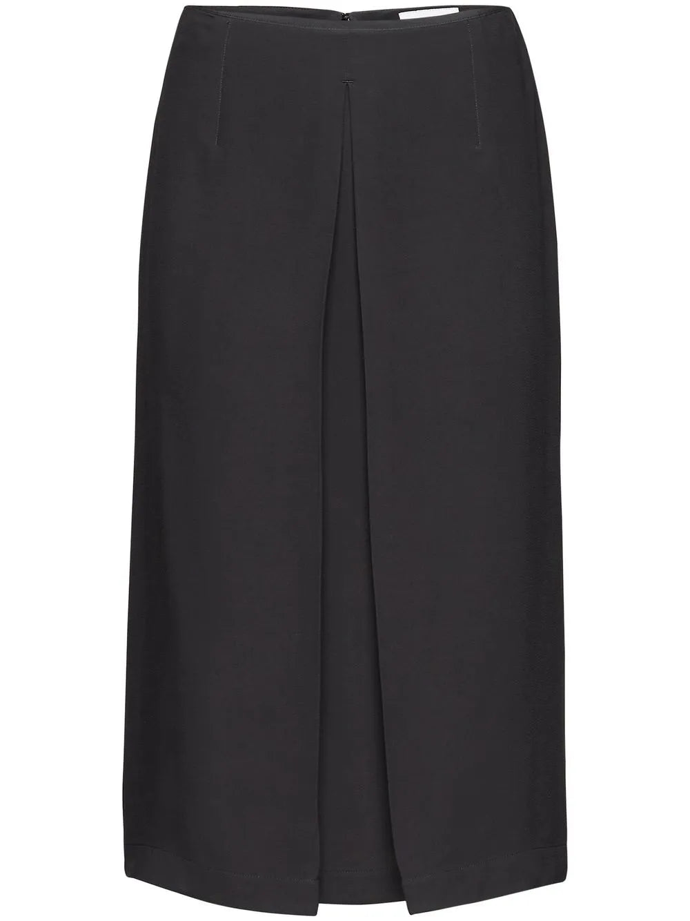 Pleat-Detail Midi Skirt