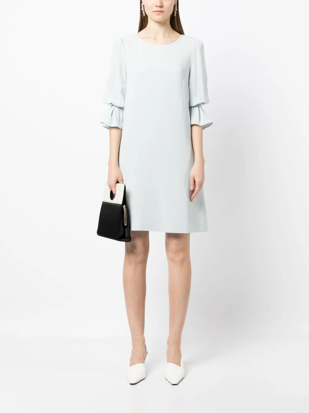 Gem Ruched Sleeve Tunic Dress