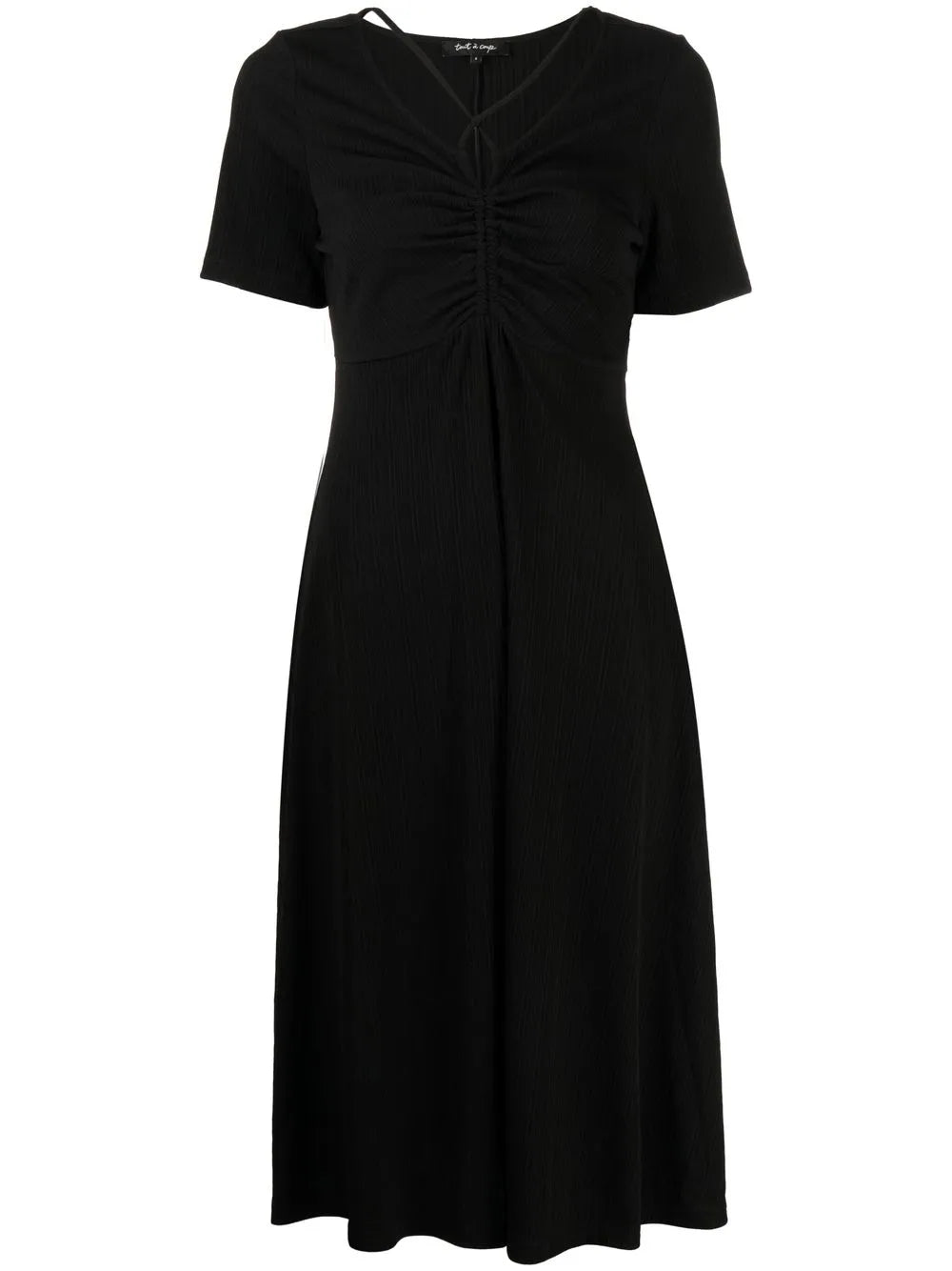 Gathered-Detailing Midi Dress