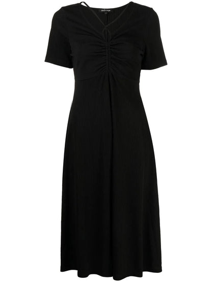 Gathered-Detailing Midi Dress