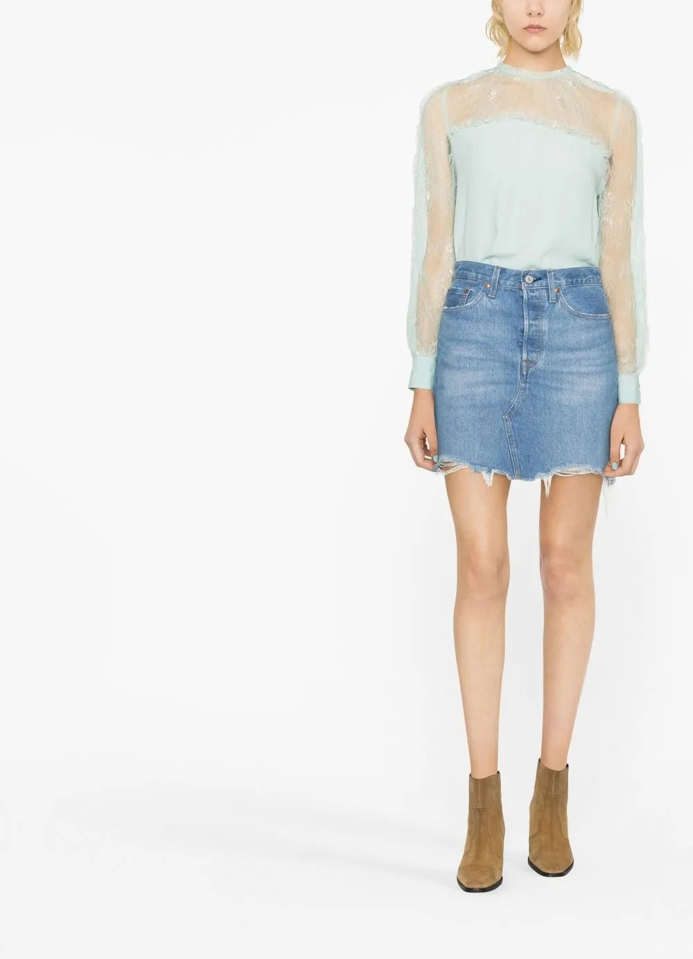 Lace-Panel Blouse