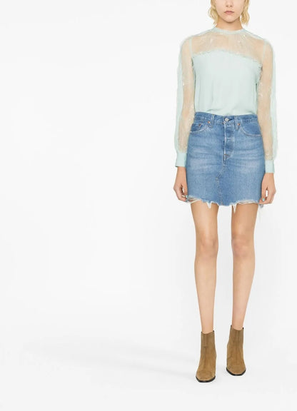 Lace-Panel Blouse