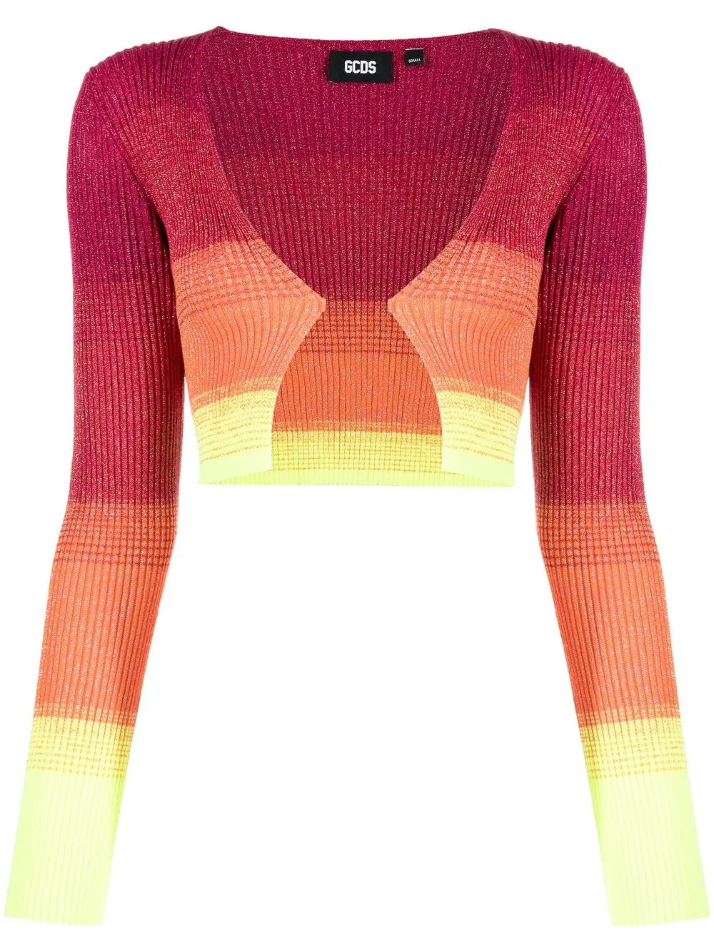 Degradé-Effect Lurex Cropped Cardigan