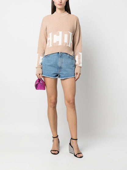 Intarsia-Knit Logo Jumper
