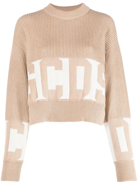 Intarsia-Knit Logo Jumper