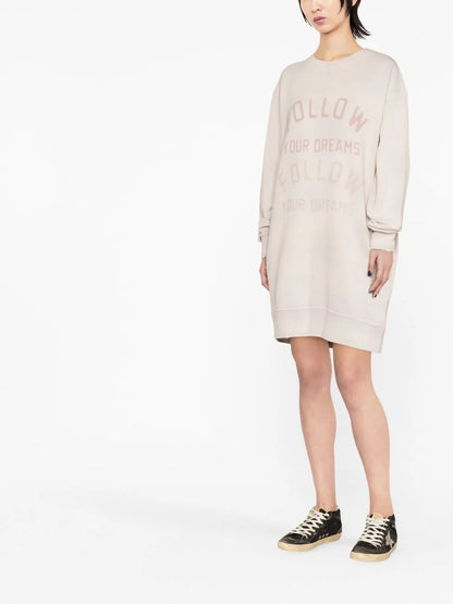 Graphic-Print Sweatshirt Dress