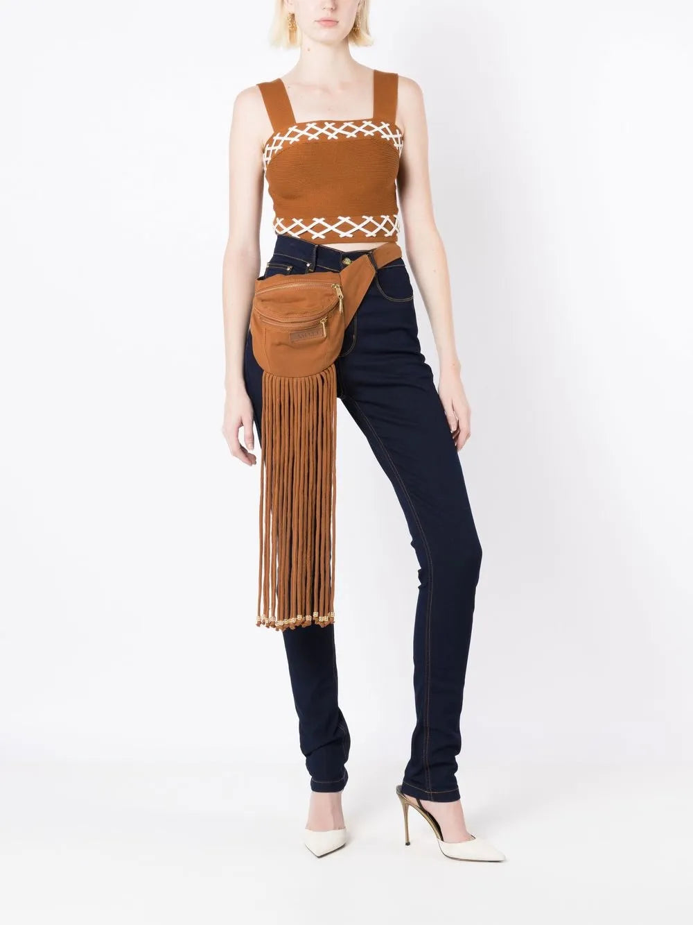 Logo-Patch Skinny Jeans
