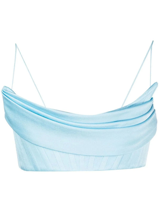 Draped-Detail Cropped Corset