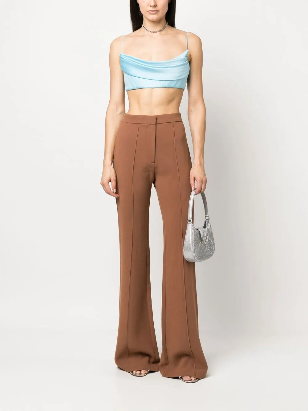 Draped-Detail Cropped Corset