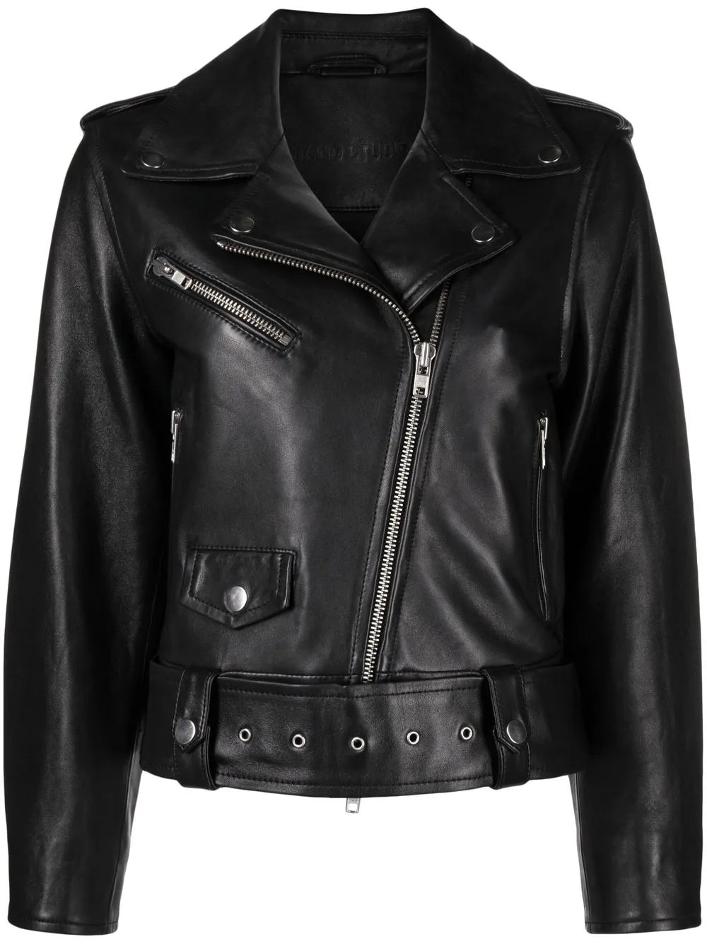 Zip-Up Leather Jacket