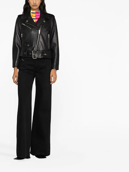 Zip-Up Leather Jacket