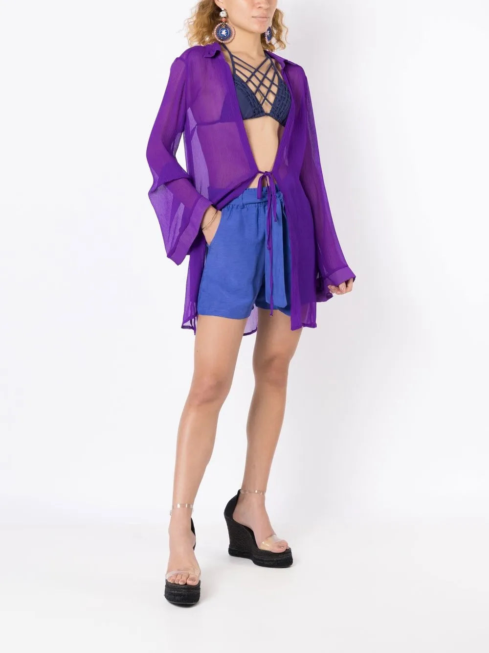 Belted Elasticated Short Shorts