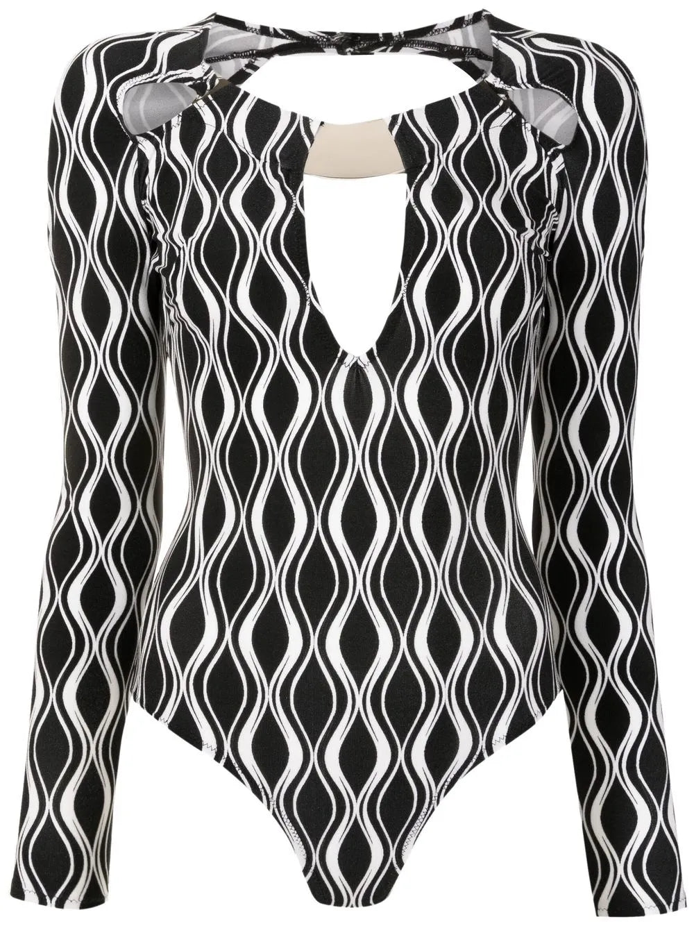 Cut-Out Wave-Print Body