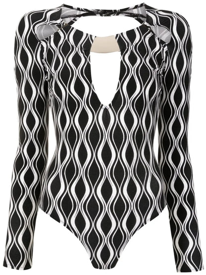 Cut-Out Wave-Print Body