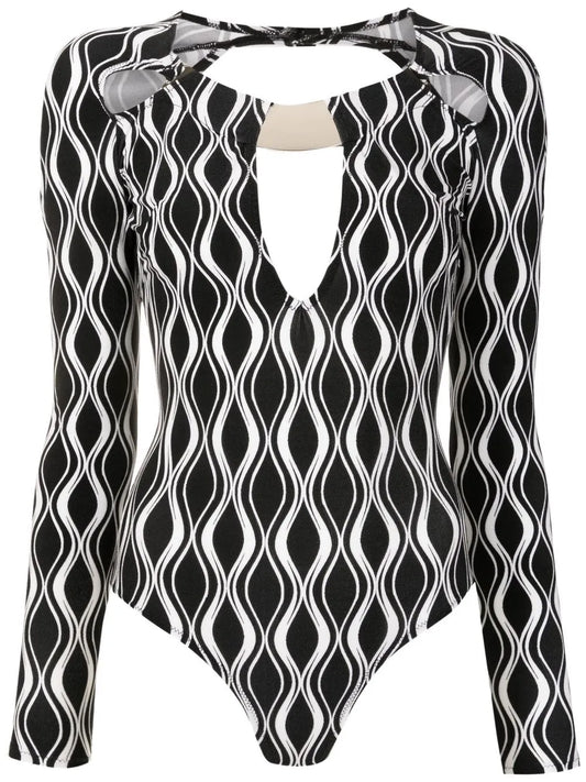 Cut-Out Wave-Print Body