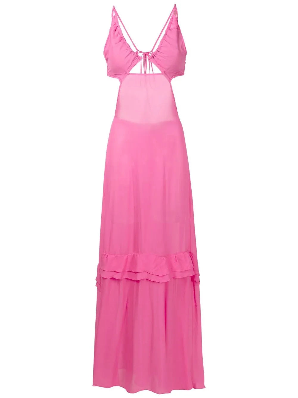 Cut-Out Semi-Sheer Maxi Dress