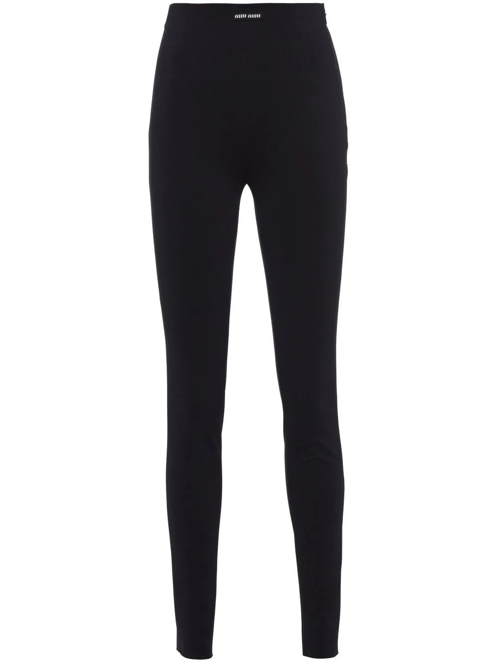 Logo-Patch Zipped Jersey Leggings
