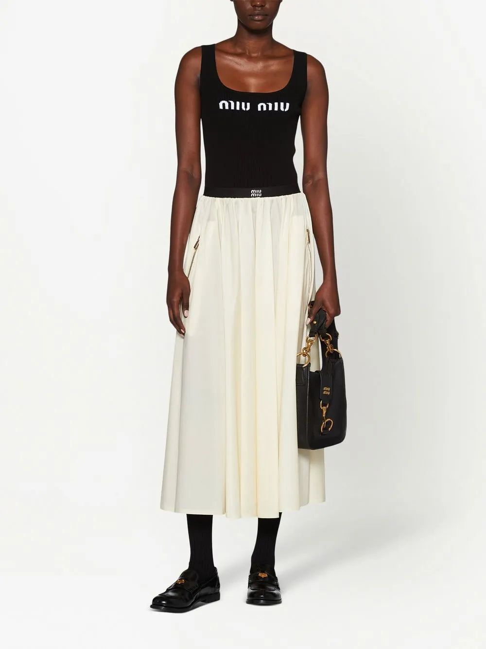 Logo-Knit Ribbed Tank Top