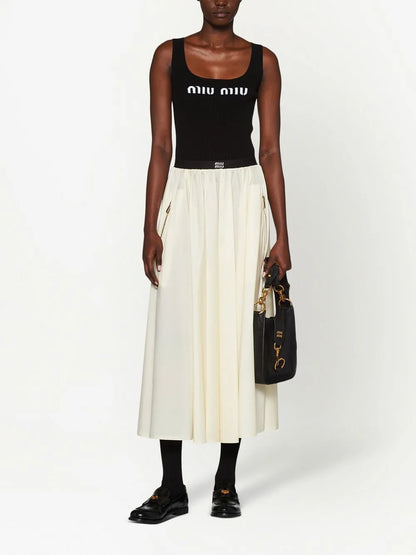 Logo-Knit Ribbed Tank Top
