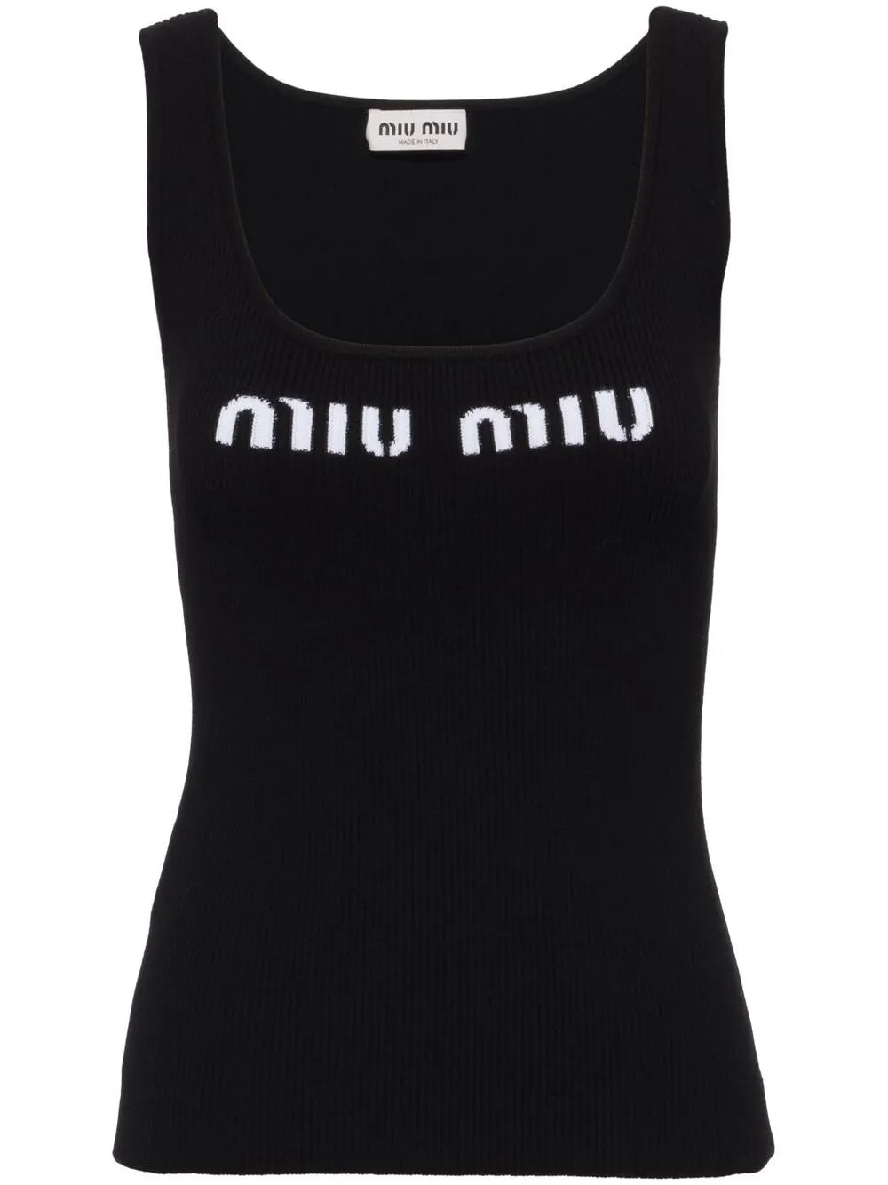 Logo-Knit Ribbed Tank Top
