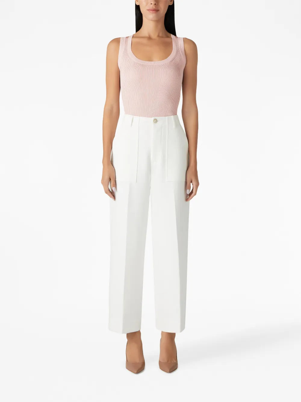 Scoop-Neck Knitted Top