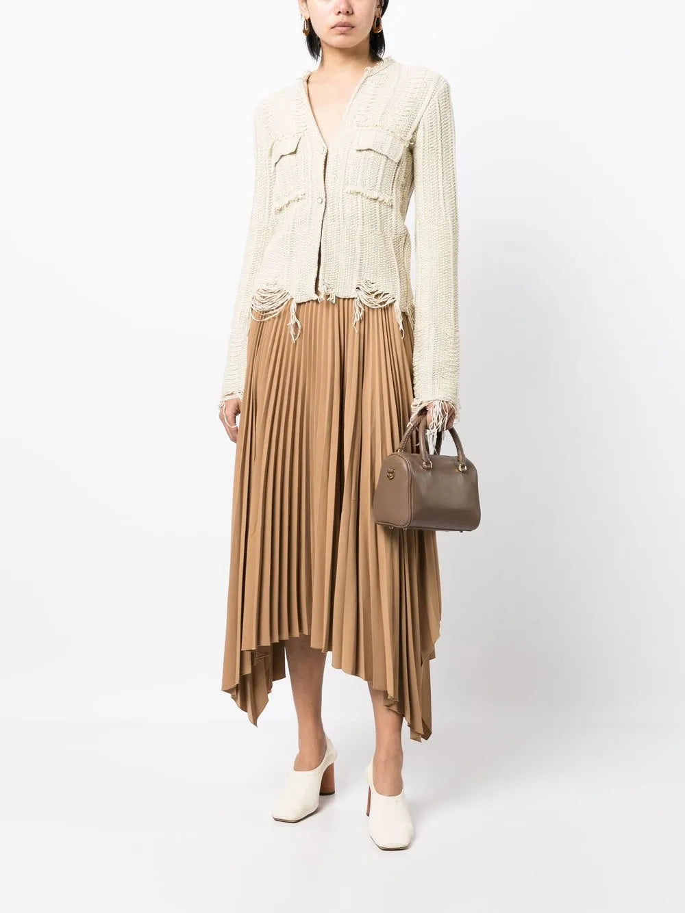 Cropped Button-Up Cardigan