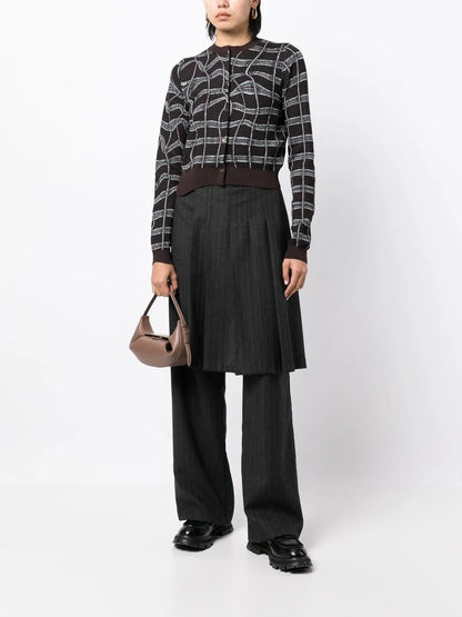 Patterned Jacquard Cropped Jumper