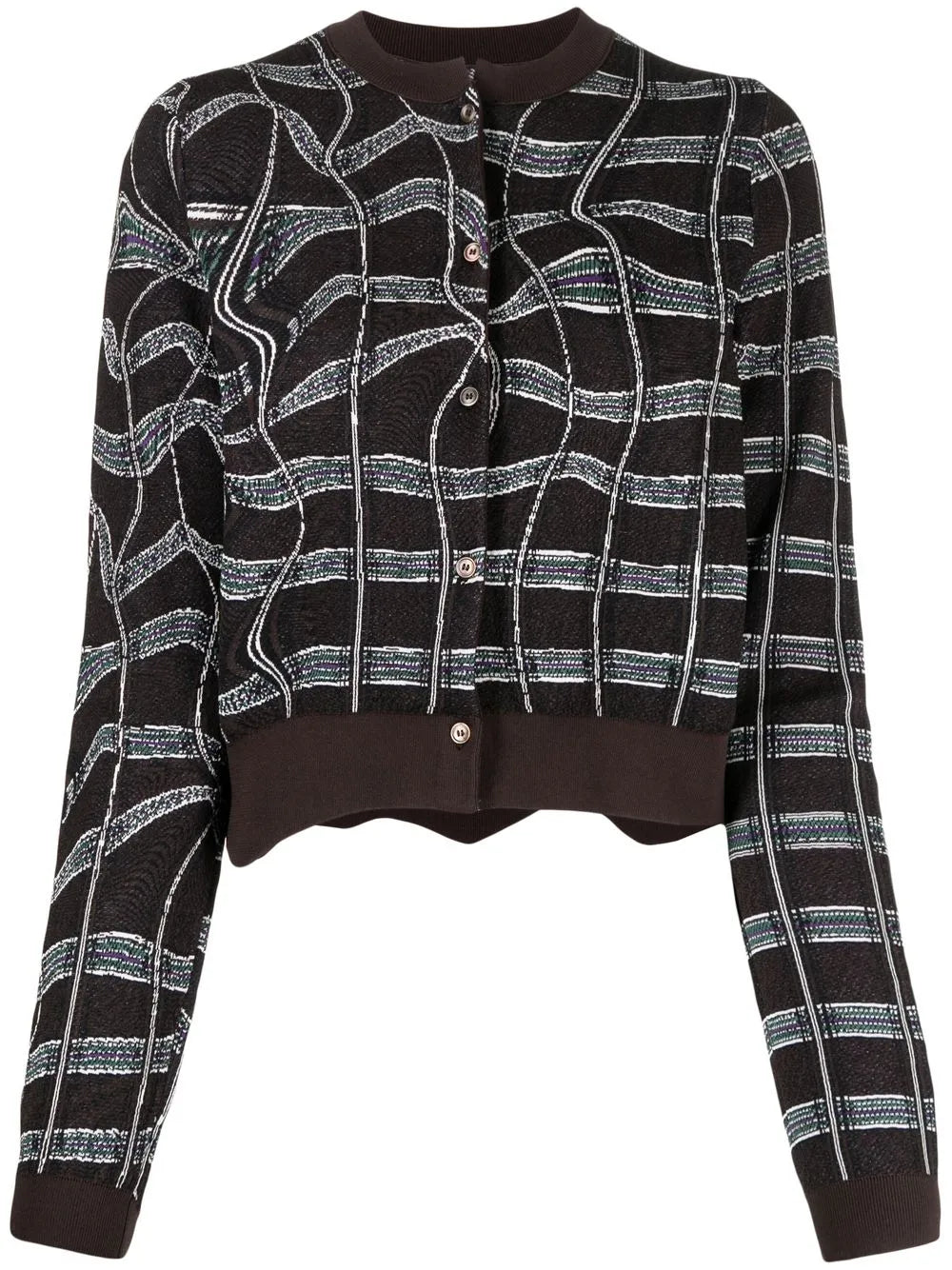 Patterned Jacquard Cropped Jumper