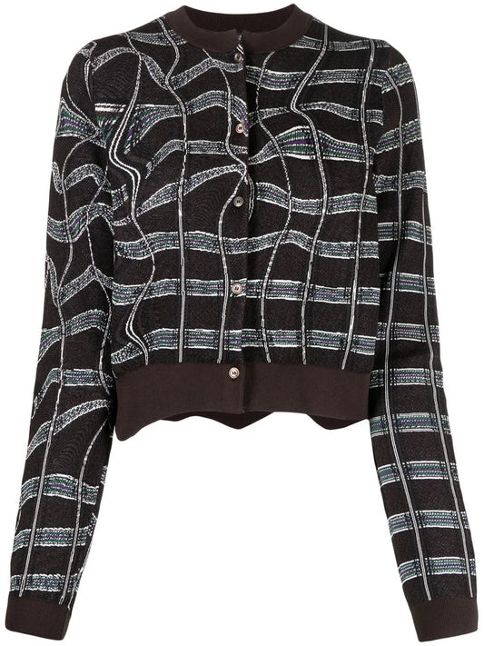 Patterned Jacquard Cropped Jumper