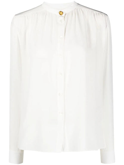 Long-Sleeved Silk Shirt