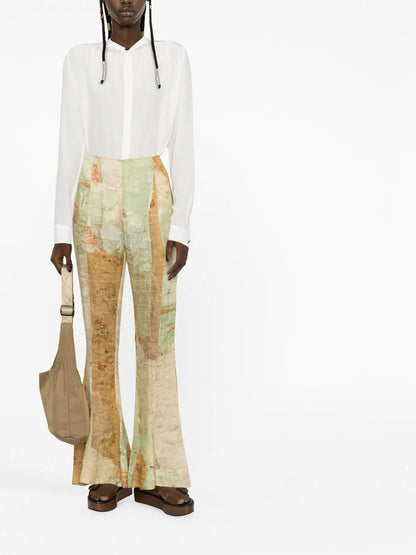 Long-Sleeved Silk Shirt