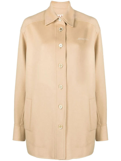 Logo-Embroidered Shirt Jacket