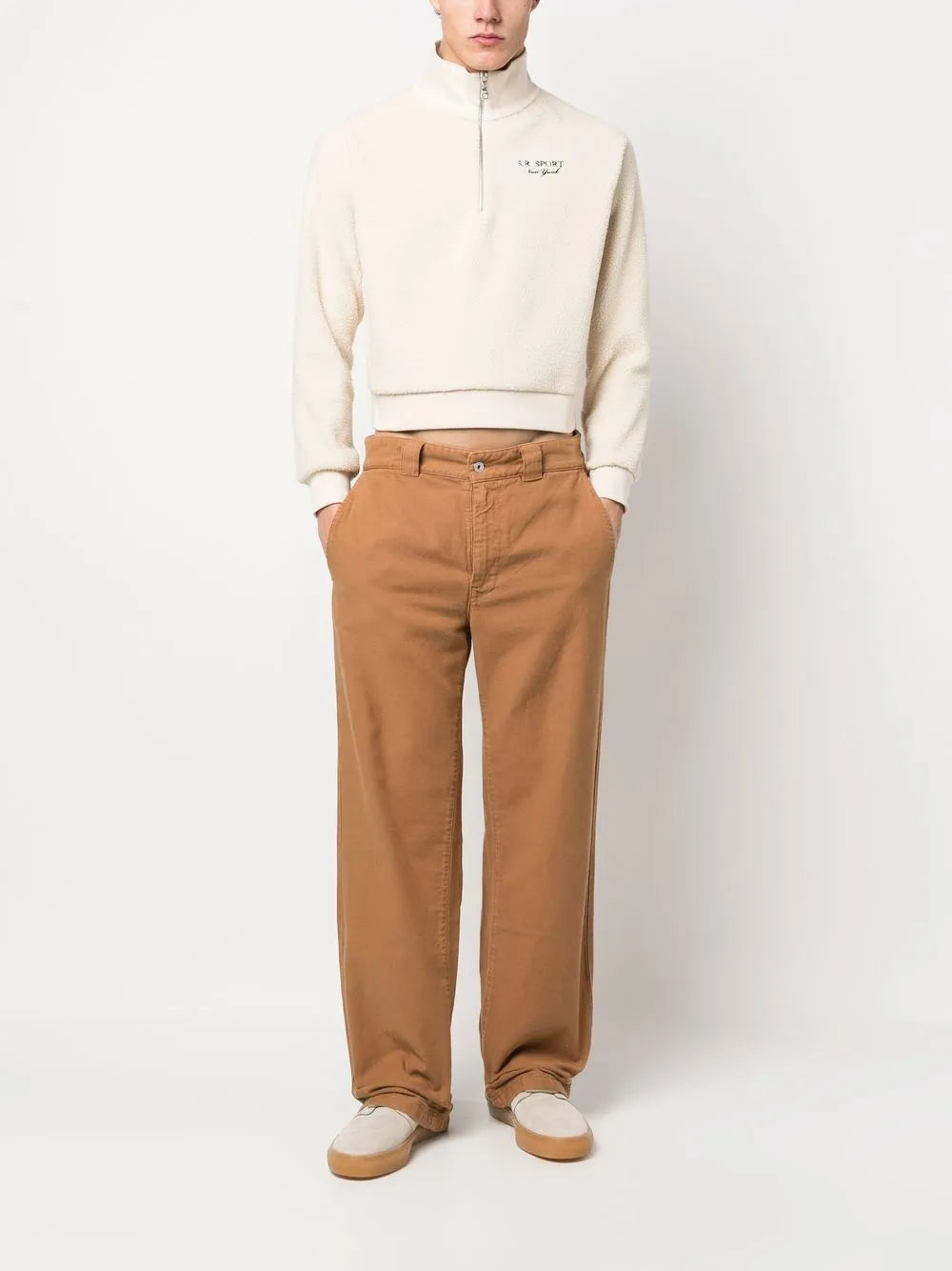 Logo-Embroidered Half-Zip Jumper
