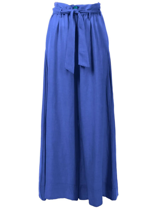 Paperbag-Waist Palazzo Trousers