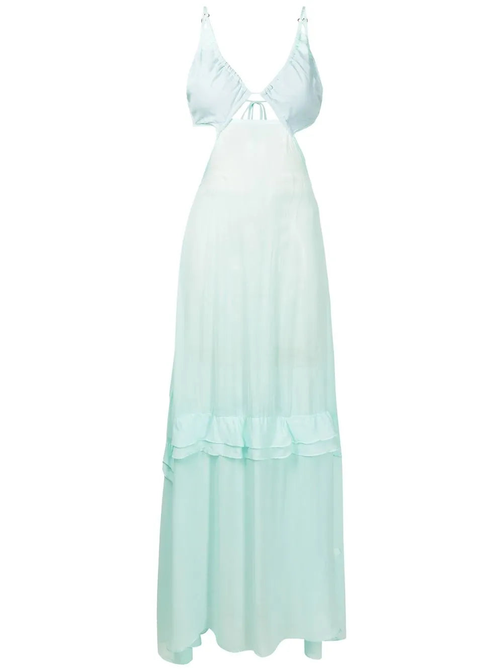 Cut-Out Semi-Sheer Maxi Dress