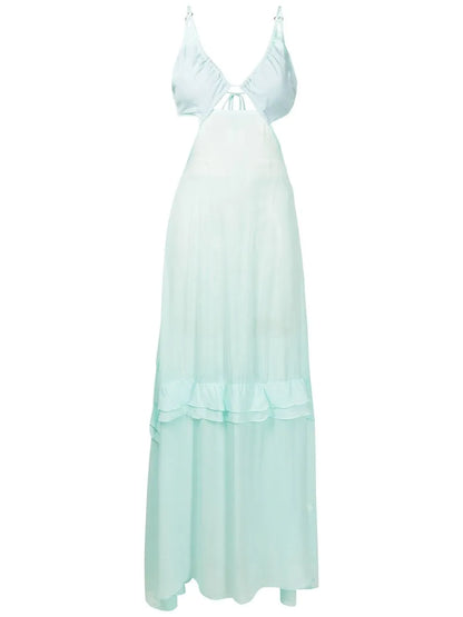 Cut-Out Semi-Sheer Maxi Dress