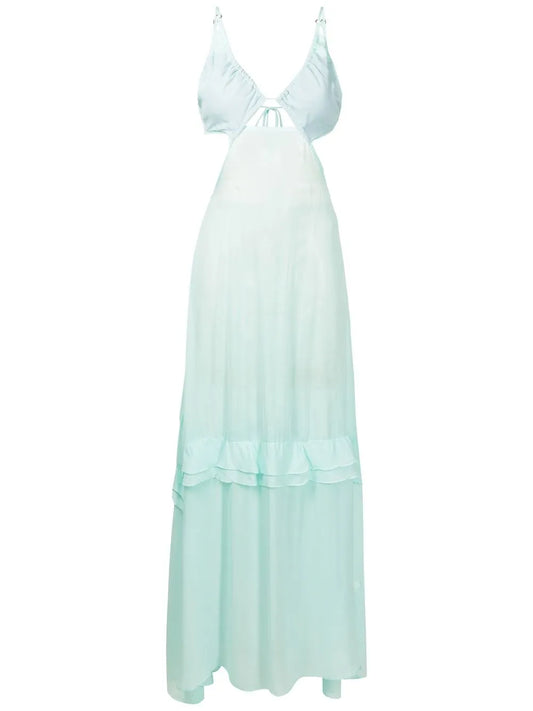 Cut-Out Semi-Sheer Maxi Dress