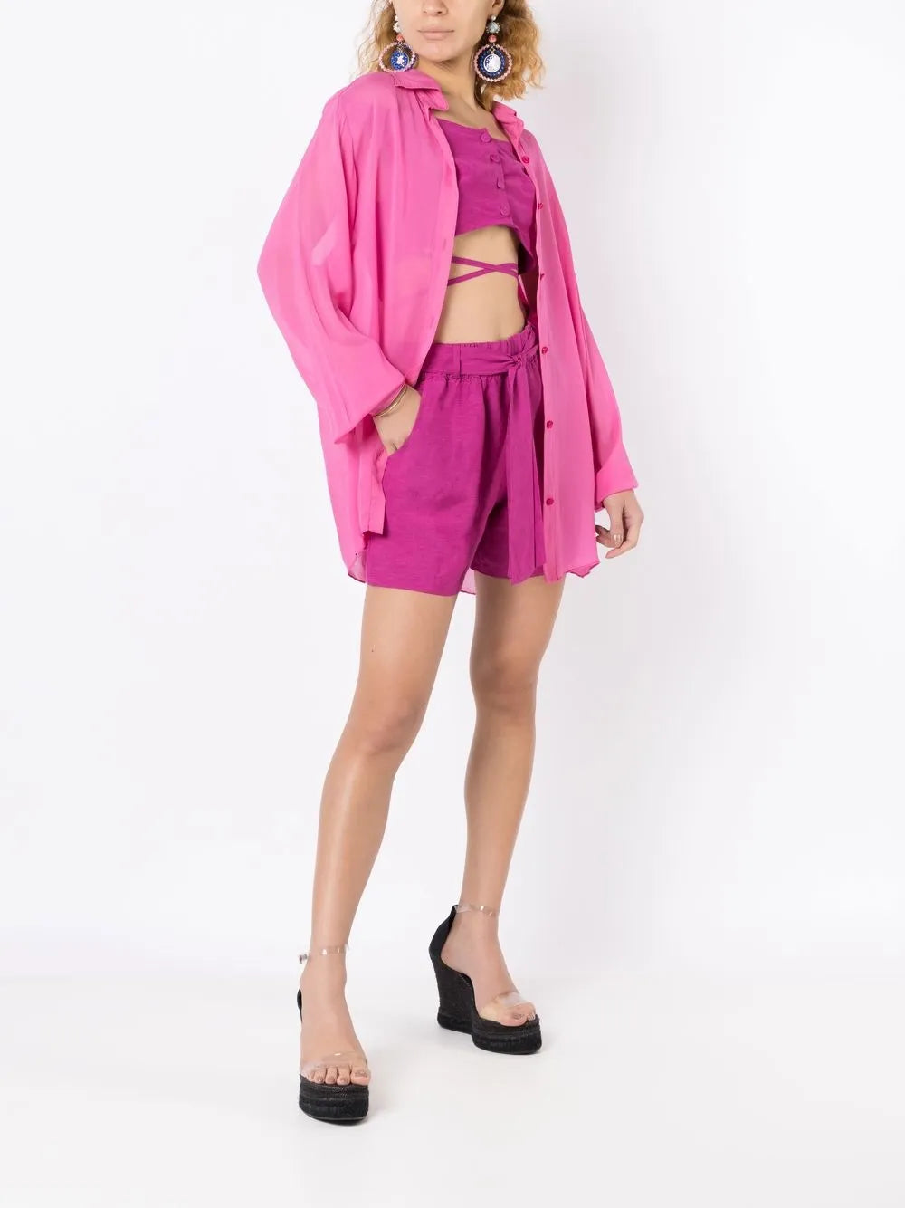 Long-Sleeved Sheer Shirt