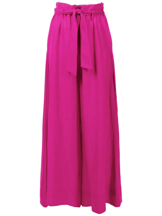 Paperbag-Waist Palazzo Trousers