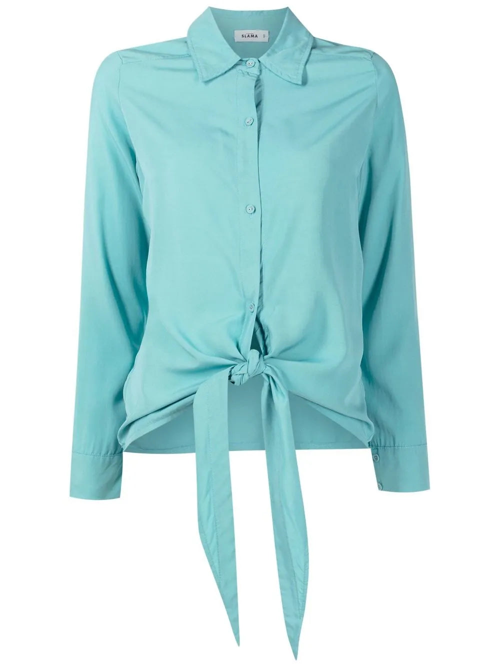 Long-Sleeved Tie-Front Shirt