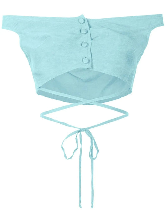Off-Shoulder Cropped Blouse