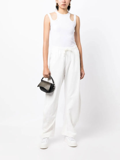 Straight-Leg Drawstring Track Pants